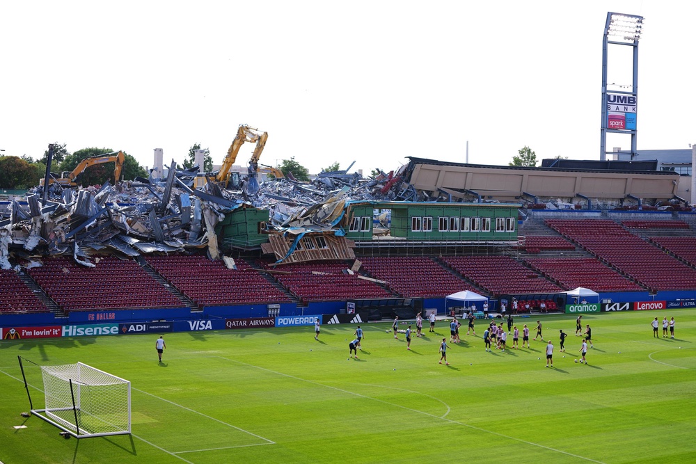 The construction has had no impact on the pitch or any facilities being used by the team (AP Photo/Julio Cortez)