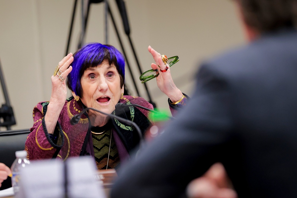 Trump aide Steven Cheung and Democratic Rep. Rosa DeLauro traded personal insults on X following a Monday congressional hearing (Getty Images)