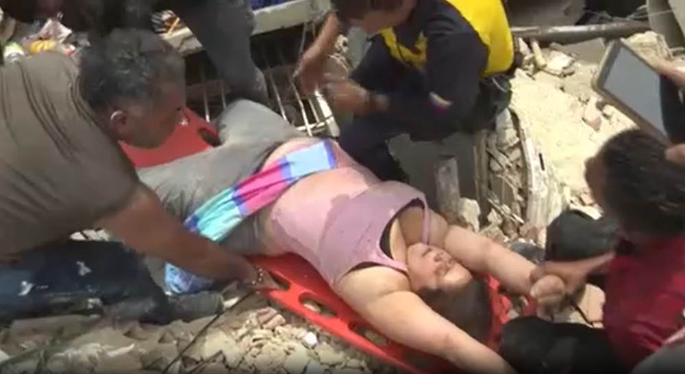 Image from: Venezuela earthquakes latest: Death toll soars to 589 with over 50,000 missing and US military arrives for aid efforts
