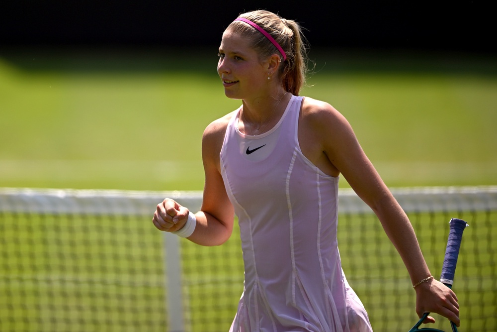 Hannah Klugman will face former Wimbledon champion Barbora Krejcikova (Getty)