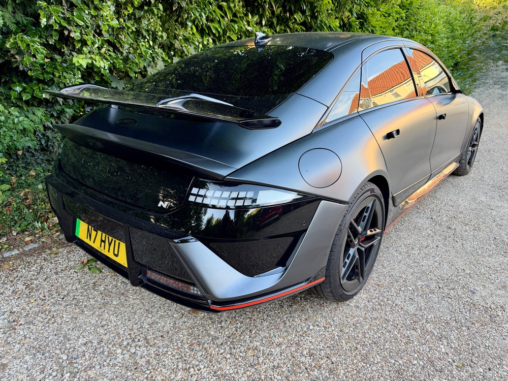 The Hyundai Ioniq 6 N looks every inch the performance car in its Nocturne Grey matte paintwork (Steve Fowler)