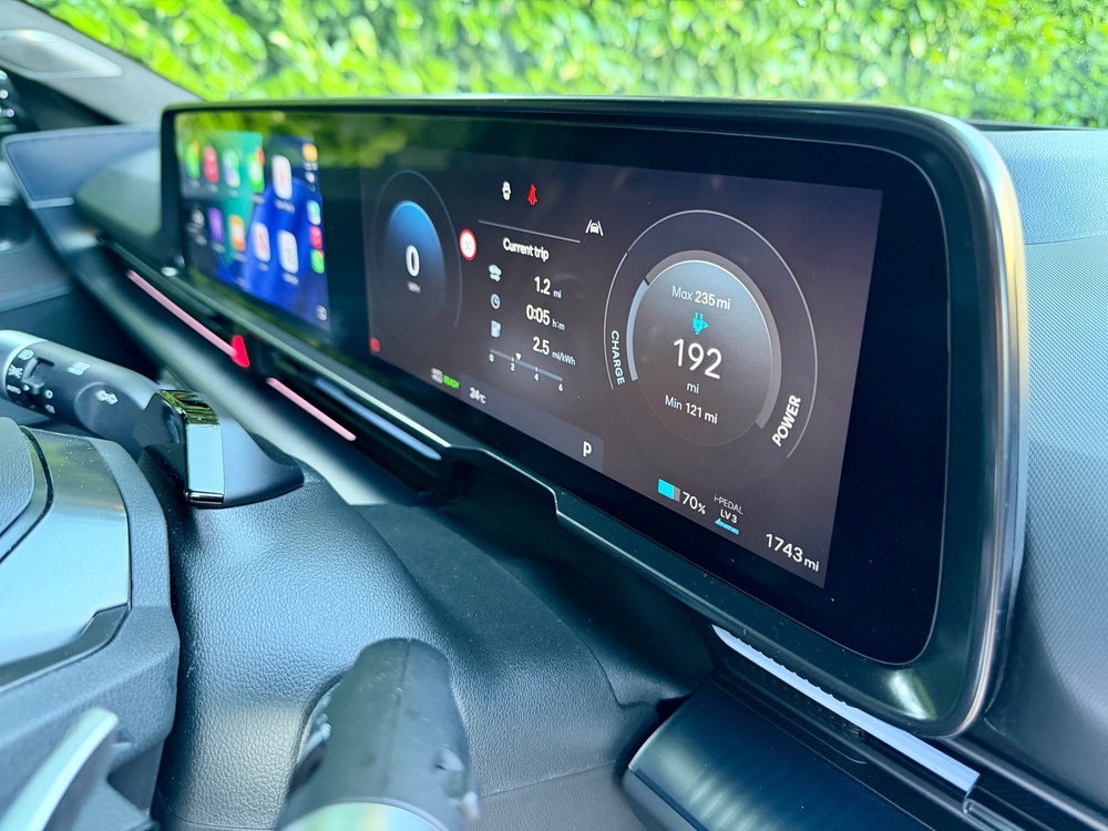 The Hyundai Ioniq 6 N interior gets a suitably sporty makeover. There are loads of buttons on the centre console, including the window switches (Steve Fowler)