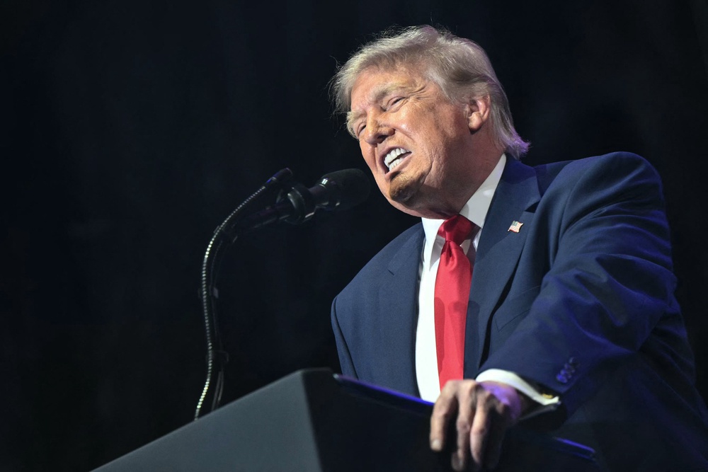 President Trump decried 'godless Communists' in a 400-word Truth Social rant, calling them the 'Greatest Threat to our Country since its Founding 250 years ago!' (AFP/Getty)
