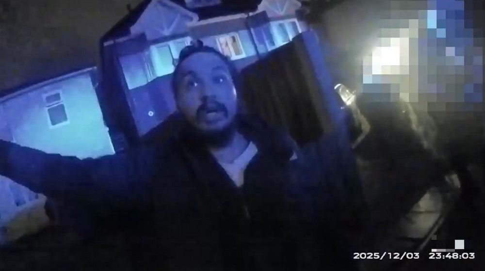 Body-worn video of Vickrum Digwa lying to officers that he had been ‘racially attacked’ by student Henry Nowak (Hampshire Police/PA) (PA Wire)