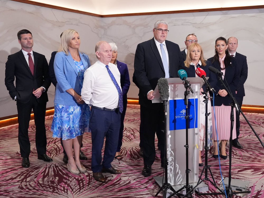 Senior DUP figures (PA Wire)