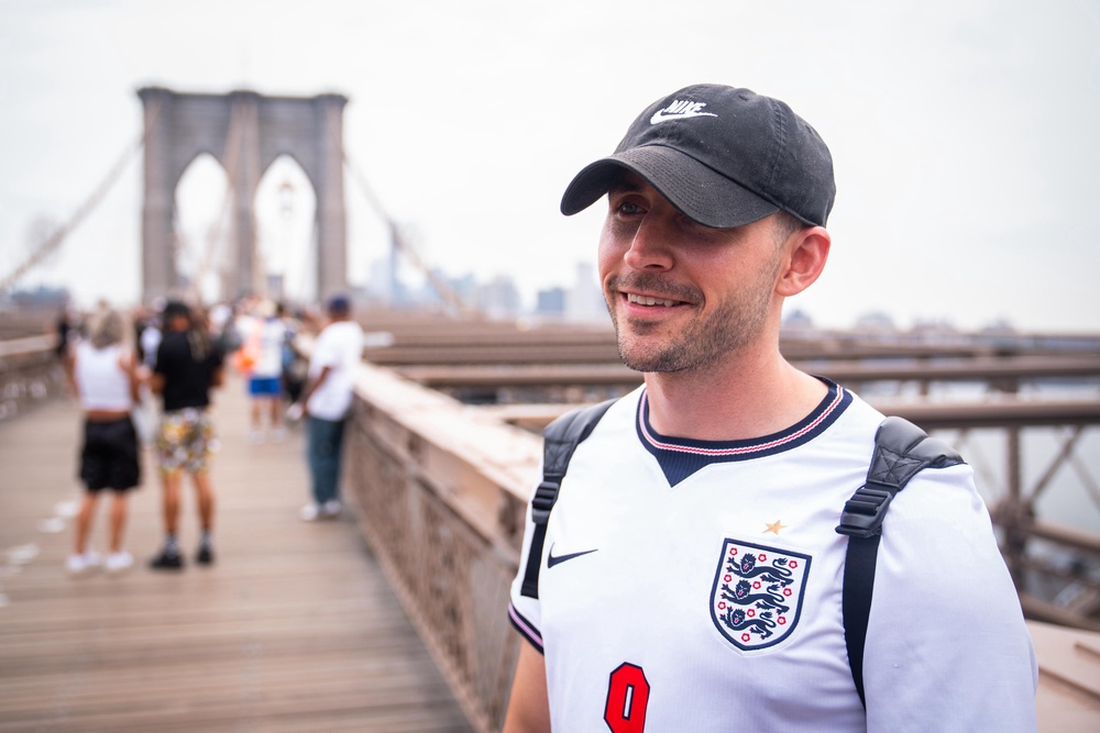England fan Bradley Littlechild, 30, was more hesitant with his knockout stages plans (James Manning/PA) (PA Wire)