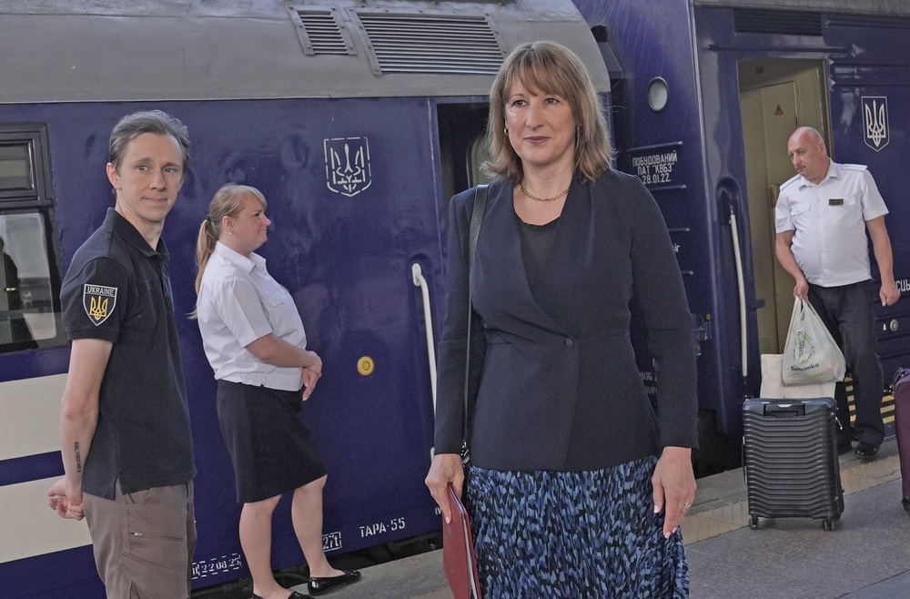 Chancellor of the Exchequer Rachel Reeves at Kyiv train station as she arrives in Ukraine for a one-day visit to the capital om 27 June, 2026 (PA)