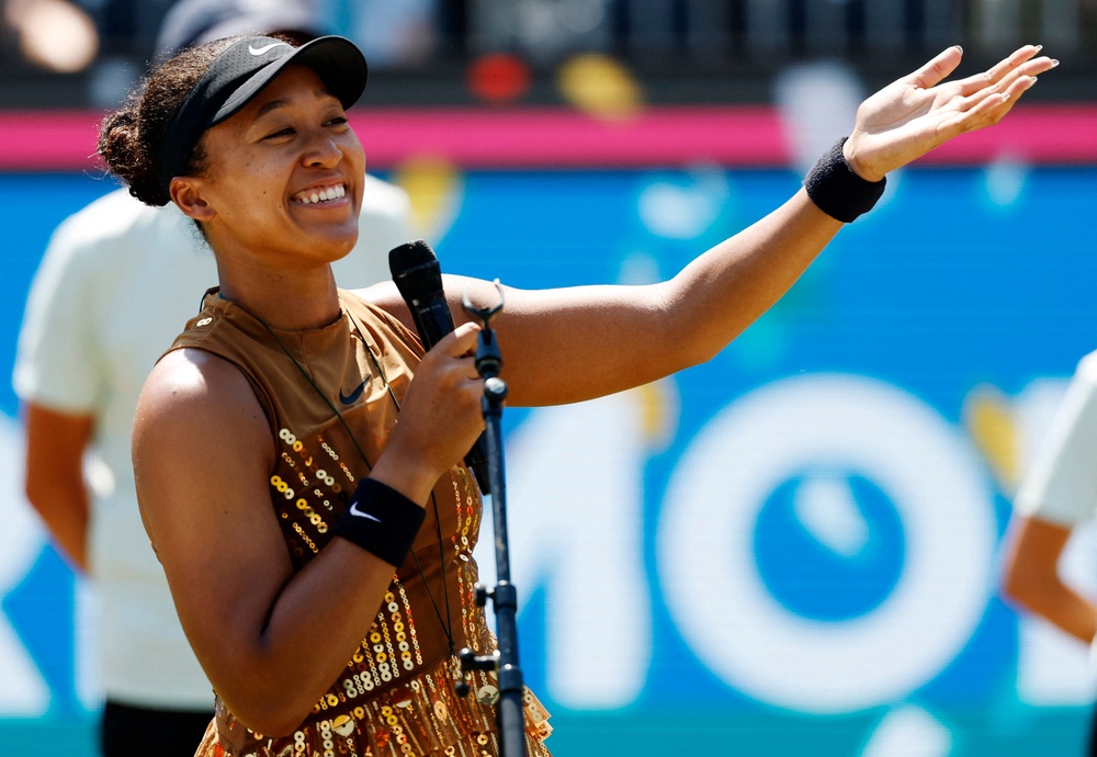 Osaka appeared in good spirits despite retiring from the Bad Homburg Open final (Reuters)