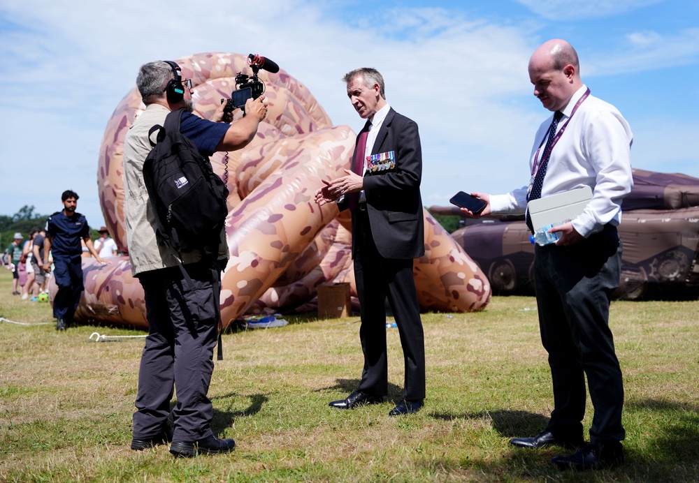 Defence Secretary Dan Jarvis undertakes media engagements as he attends an Armed Forces Day event in Aldershot (Jonathan Brady/PA) (PA Wire)