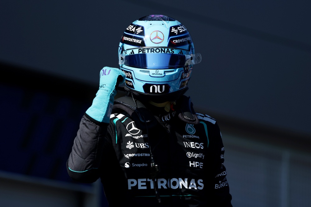 Russell might have faced an investigation for failing to slow sufficiently under yellow flags with the stewards noting an infringement, but they elected to take no further action. (Getty)