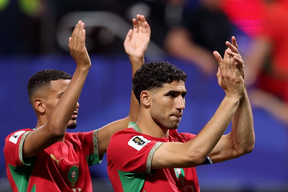 Morocco are into the knockout stages despite a nervy outing against Haiti (Reuters)