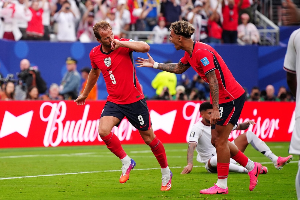 Harry Kane (left) became England’s leading scorer at World Cups (Bradley Collyer/PA) (PA Wire)