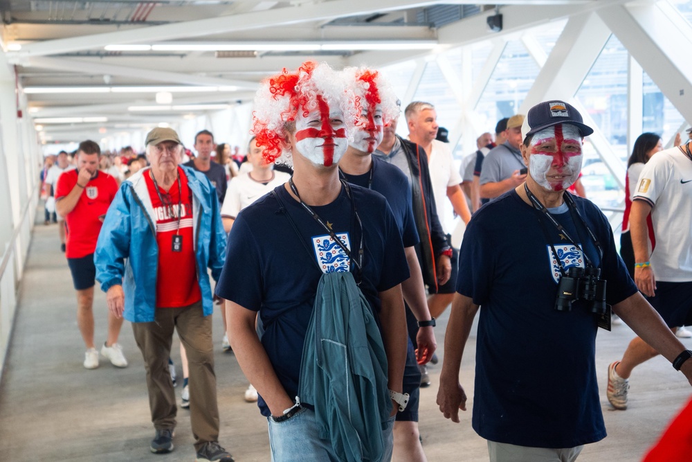 England fans leave the New York New Jersey Stadium following the win (James Manning/PA) (PA Wire)