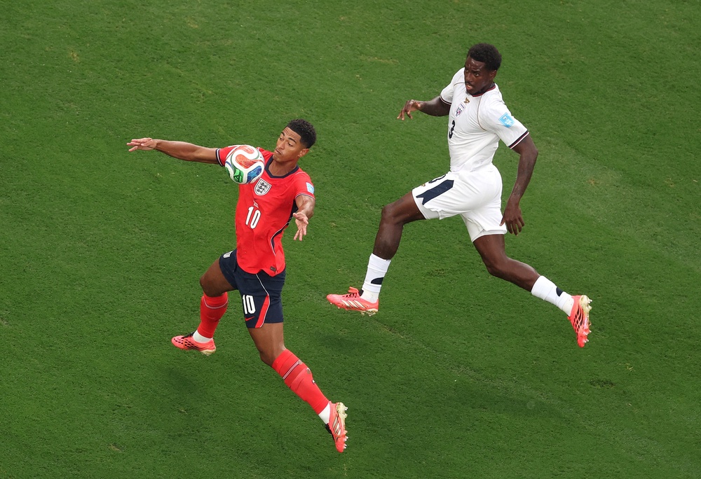 Bellingham sprinted in behind and down the channels to stretch Panama (Getty)