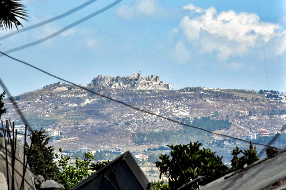 Crusader-era Beaufort (Belfort) Castle, known locally as Qalat al-Shaqif or Shaqif Arnun, is pictured from the town of Nabatieh in southern Lebanon (AFP/Getty)