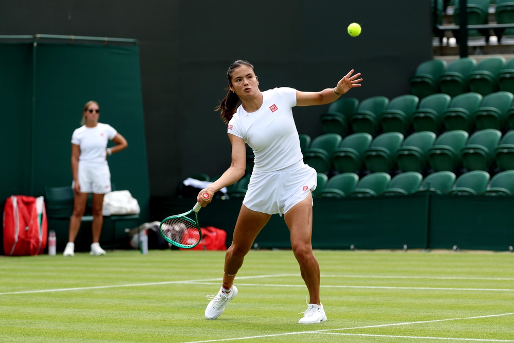 Raducanu trained on Saturday and Sunday before deciding to pull out of Wimbledon (Getty)