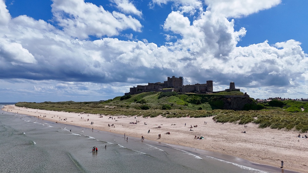 Bamburgh Beach in Northumberland on Saturday (Owen Humphreys/PA) (PA Wire)