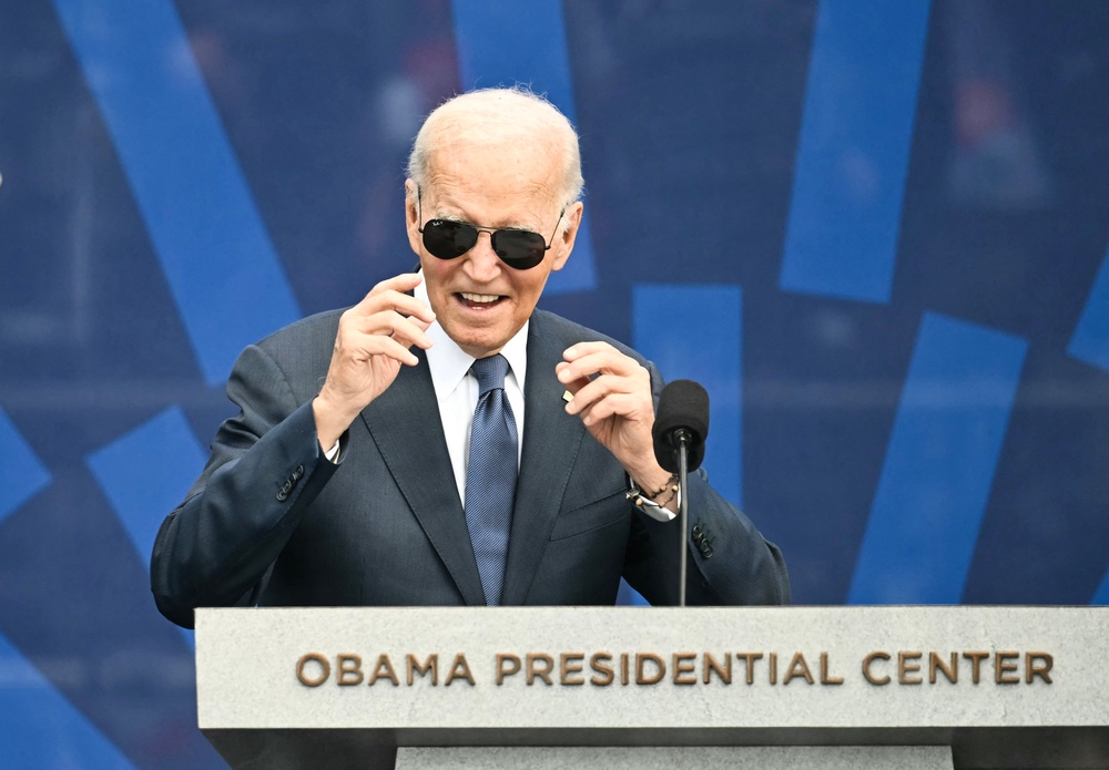 Biden’s halting gait, frail appearance and frequent verbal stumbles eventually doomed his 2024 reelection campaign (AFP/Getty)