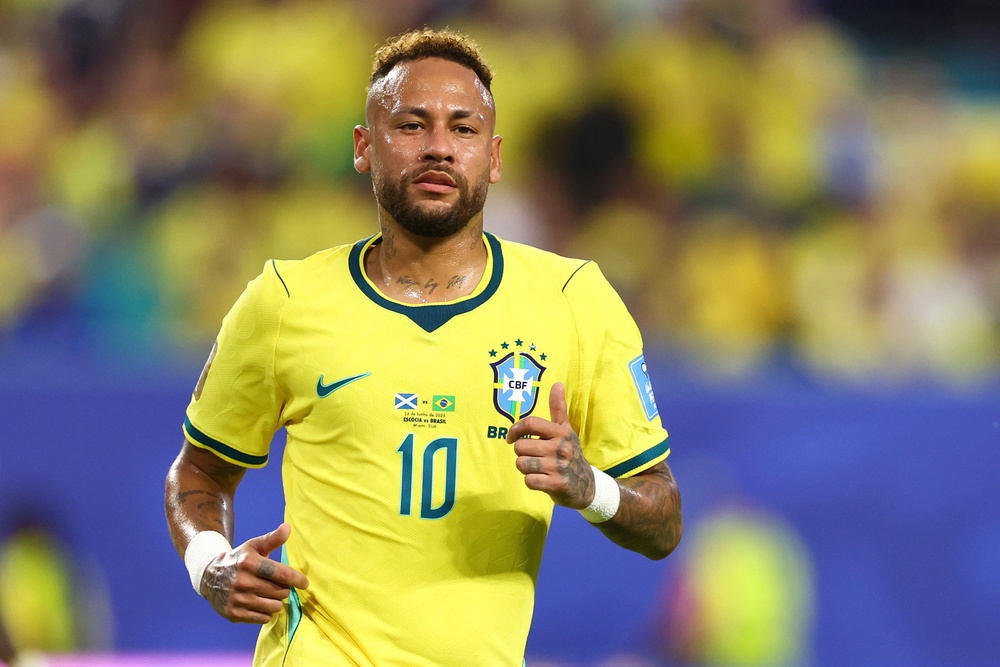 Neymar played for Brazil against Scotland (Getty)