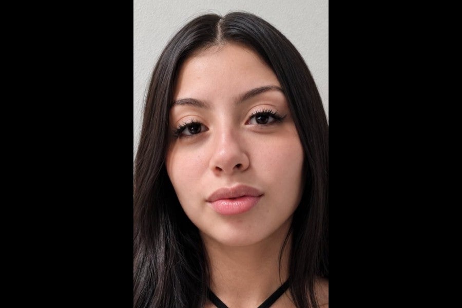 Kitty Mia Diaz, 21, is one of three women charged with murder in connection with the fatal stabbing of Caroline Peña (City of Del Rio Police Department)