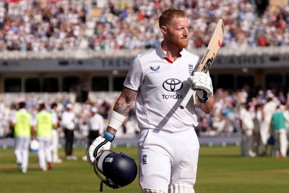 Ben Stokes walks off after being caught by New Zealand’s Daryl Mitchell (Joe Giddens/PA) (PA Wire)