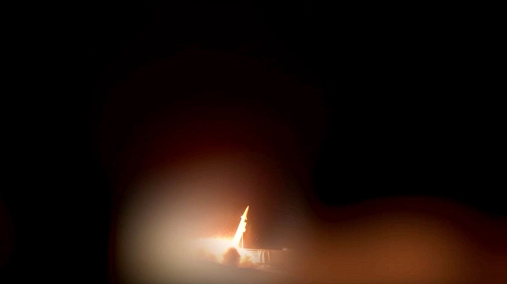 A screengrab from a handout video showing a missile launched by Iran, released on 28 June 2026 (Reuters)