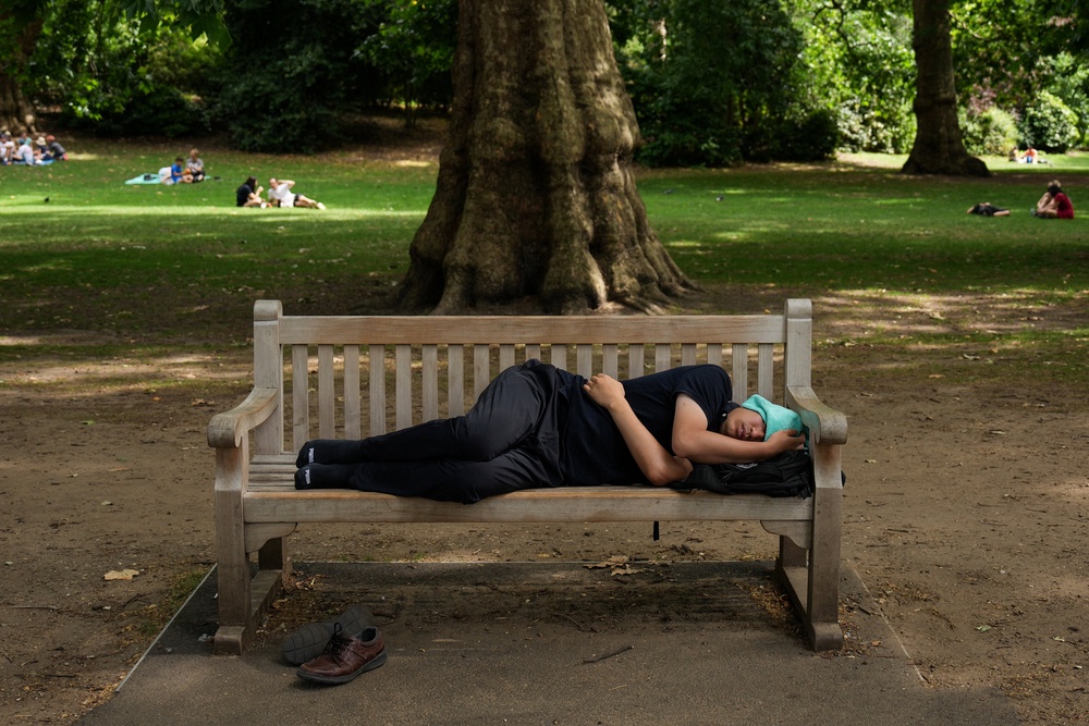 The NHS advises people to stay out of the sun where possible, especially between 11am and 3pm (AFP/Getty)