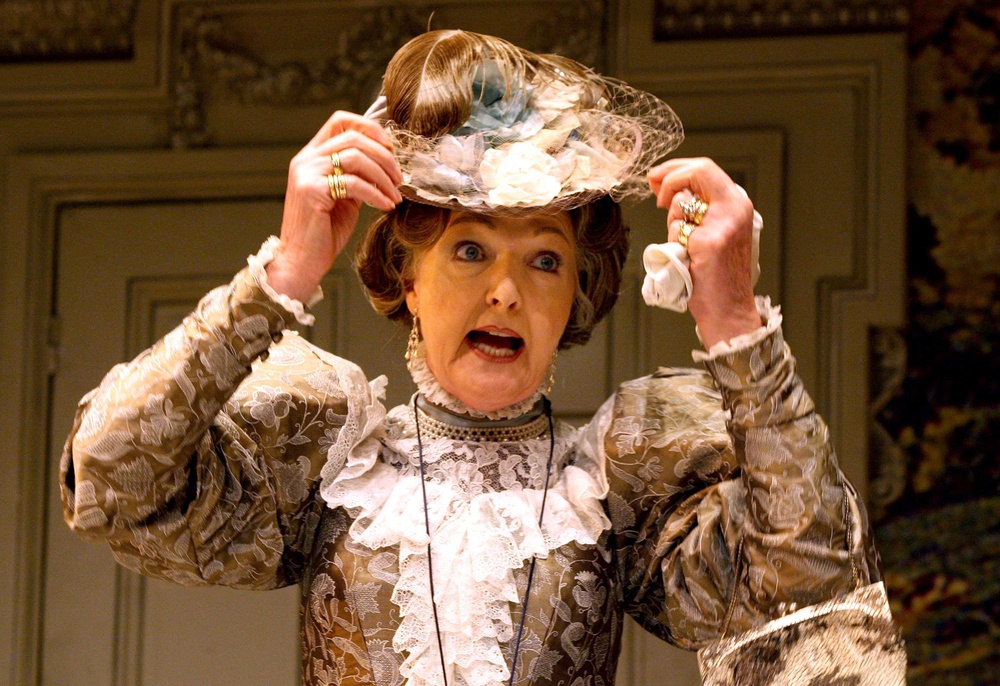Penelope Keith as Lady Bracknell in ‘The Importance of Being Earnest’ at the Vaudeville Theatre in London, 2008 (PA)