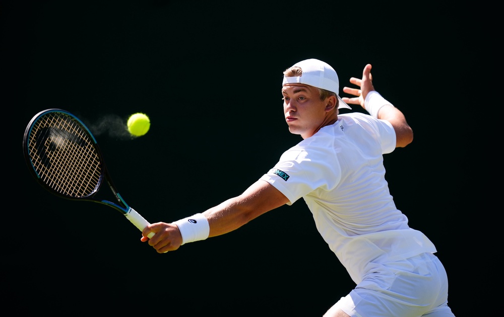 Felix Gill during his match against Rafael Jodar (PA)