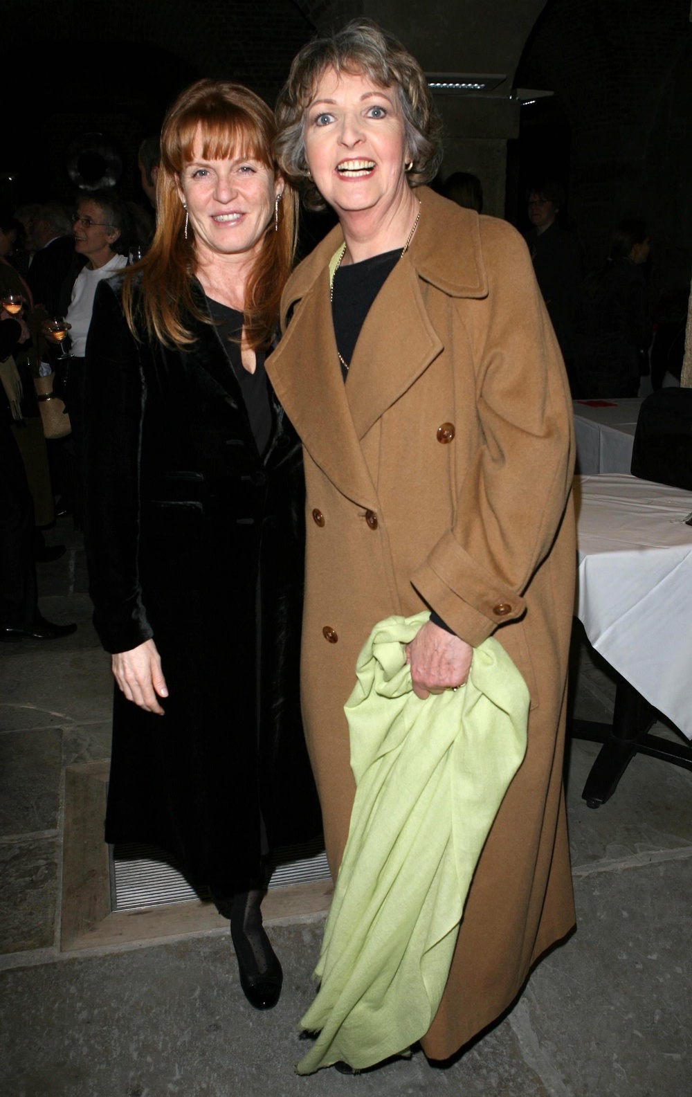 With Sarah Ferguson, the former Duchess of York, during an after party for a stage production in Cafe in the Crypt at St Martin in the Fields, central London (PA) (PA Archive)