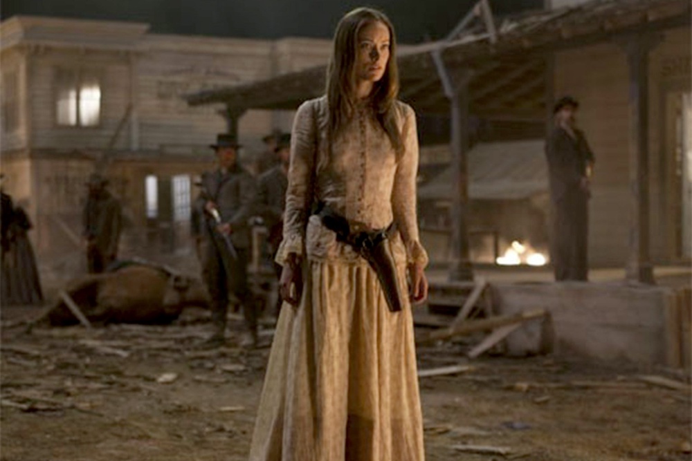 Wilde portrayed a mysterious woman who arrives in the Arizona Territory in ‘Cowboys & Aliens’ (2011) (Universal)