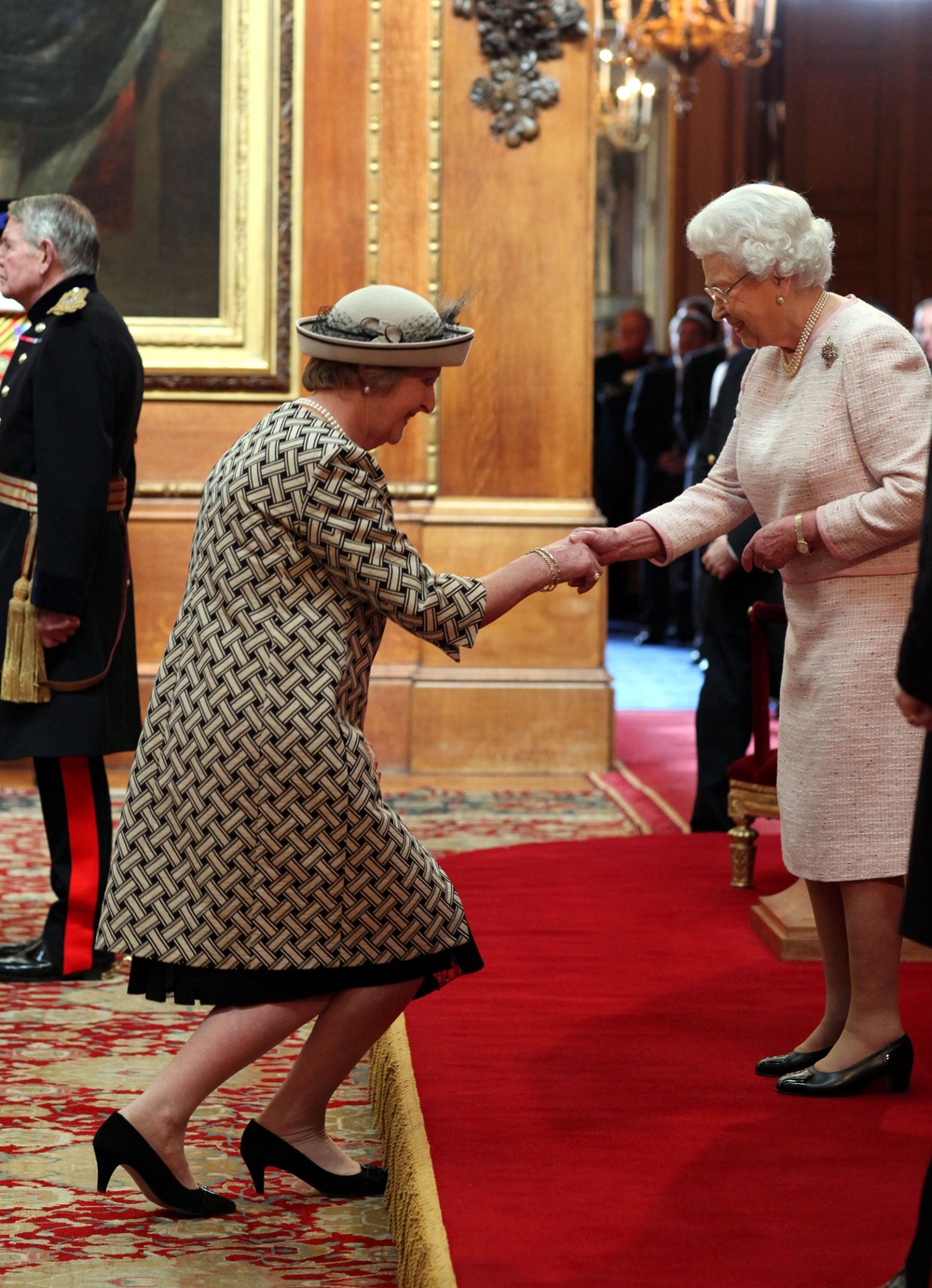 The actress was made a Dame Commander of the British Empire by Queen Elizabeth II at Windsor Castle in March 2014 (PA) (PA Archive)