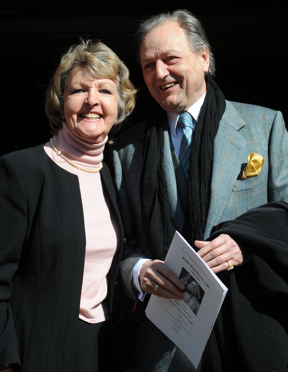 Co-stars Penelope Keith and Peter Bowles after the service of celebration and thanksgiving for the life of writer Keith Waterhouse at St Paul’s Church, London in 2010 (PA) (PA Archive)