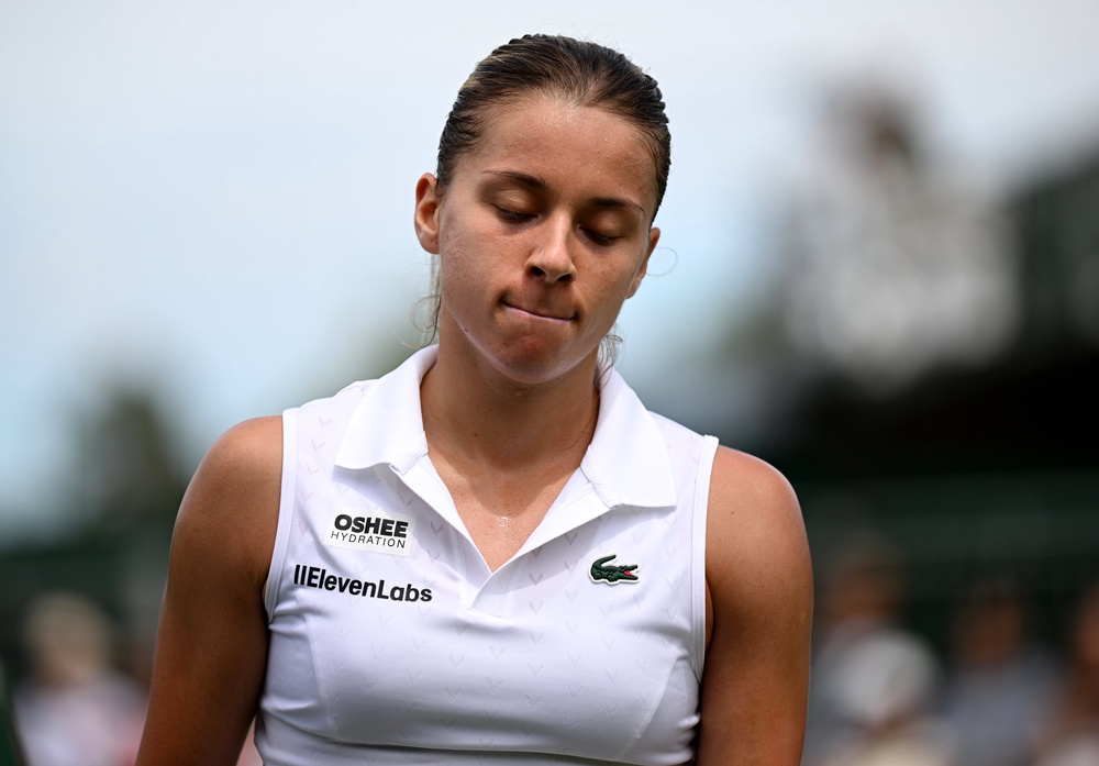 Maja Chwalinska was knocked out of Wimbledon by qualifier Mananchaya Sawangkaew (Getty)