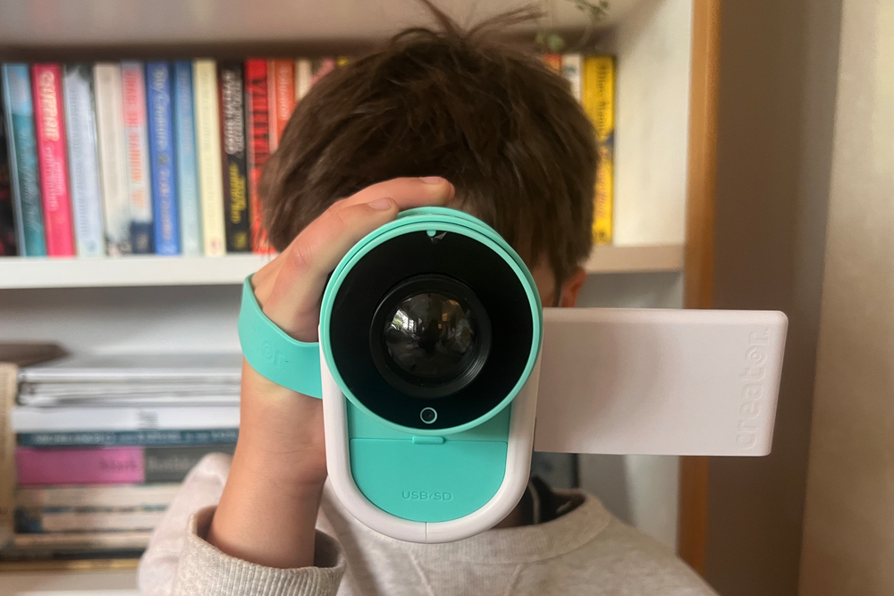 This is a camera, video recorder and projector in one (Sarah Dawson/The Independent)