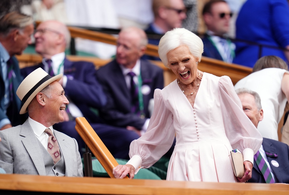 Dame Mary Berry and actor Sir Mark Rylance were in the royal box (John Walton/PA) (PA Wire)