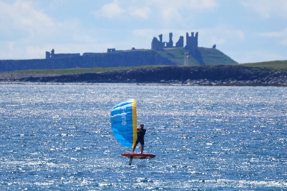 A wind surfer at Beadnell Bay in Northumberland (Owen Humphreys/PA) (PA Wire)