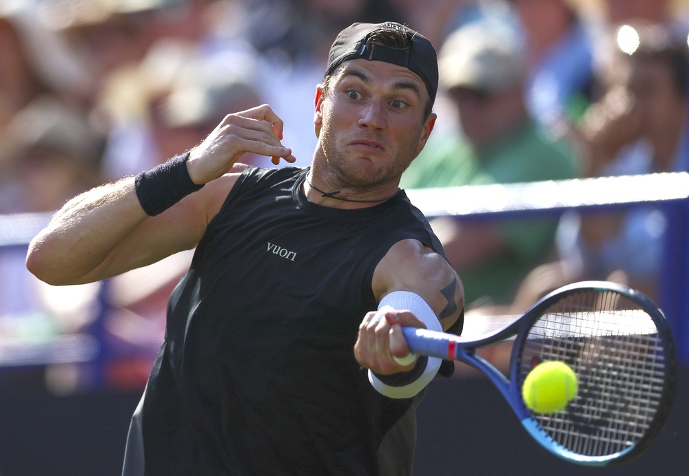 Jack Draper is in action at Wimbledon (Steven Paston/PA) (PA Wire)
