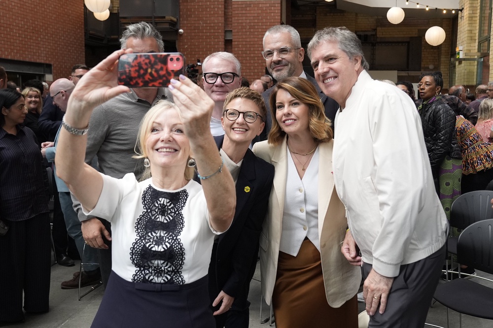 Mayor of West Yorkshire Tracy Brabin takes a selfie with Mayor of York and North Yorkshire David Skaith (obscured), Bev Craig leader of Manchester City Council and Labour’s candidate for Mayor of Greater Manchester (centre), Mayor of the North East Kim McGuinness (second right), Mayor of the West Midlands Richard Parker (back second left), Mayor of South Yorkshire Oliver Coppard (back second right) and Mayor of the Liverpool City Region Steve Rotherham (Peter Byrne/PA) (PA Wire)