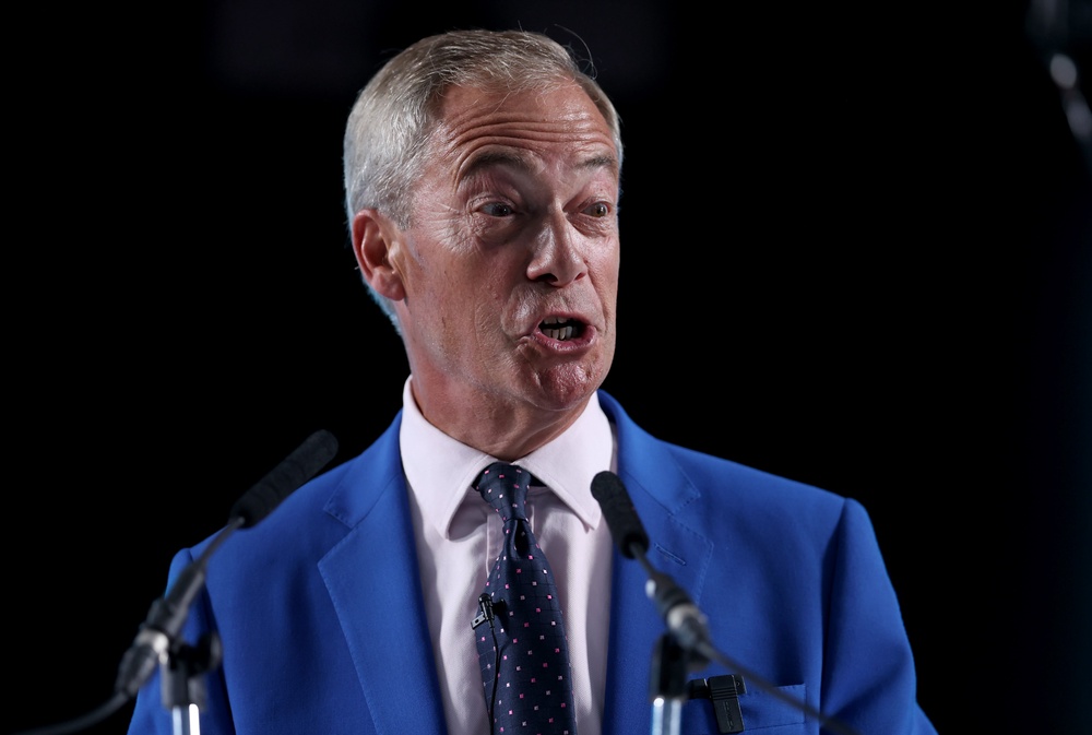 Reform UK leader Nigel Farage speaking during a rally at the Holiday Inn Norwich North in Norwich (Chris Radburn/PA) (PA Wire)