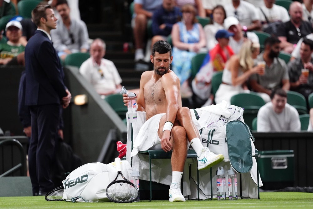 Djokovic stretched throughout his opening win but avoided having to return on Tuesday (PA)