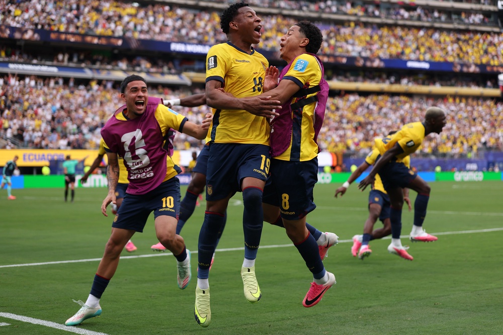 Ecuador secured their place in the last 32 with a dramatic win over Germany (Getty)
