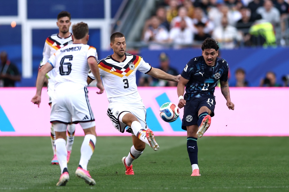 Germany battle Paraguay in the World Cup last 32 in Boston (Getty)
