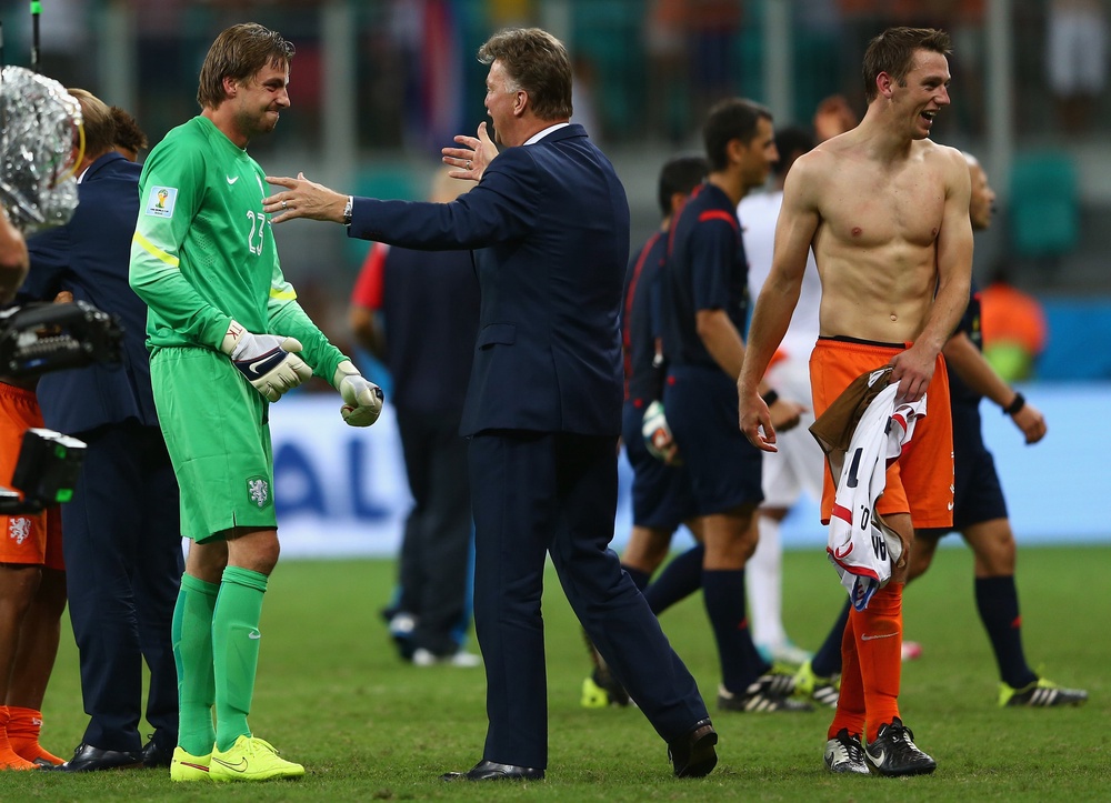 Krul was brought on by Louis van Gaal specifically for the penalty shootout (Getty)