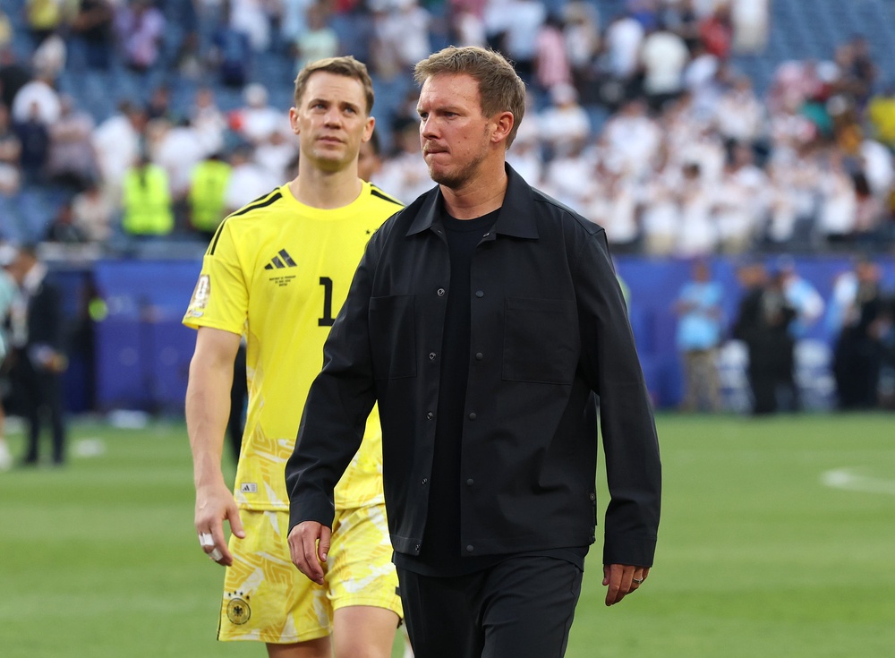 Julian Nagelsmann, Head Coach of Germany, reacts after the penalty shootout loss (Getty)