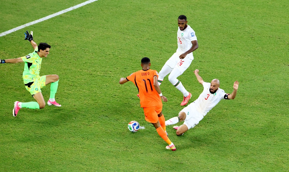 Gakpo struck home the opener for the Netherlands (Reuters)