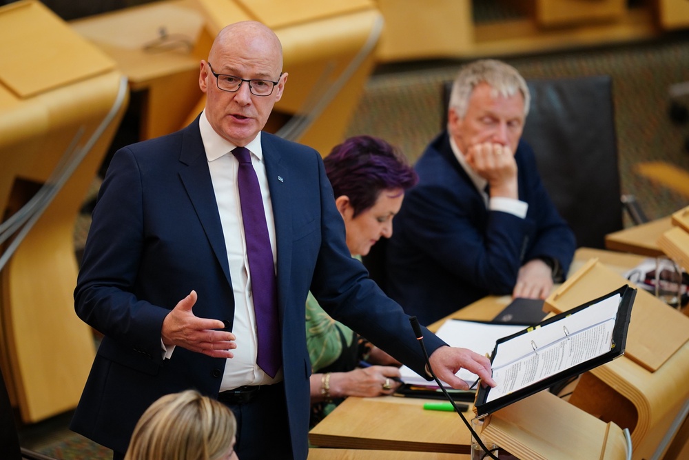 Scottish First Minister John Swinney said he wants to hear ‘further detail on the substance’ of Mr Burnham’s proposals. (Jane Barlow/PA)