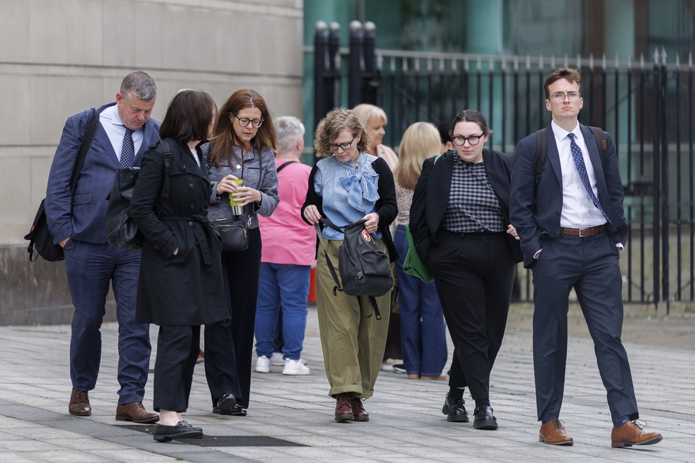Noah’s mother Fiona Donohoe, centre, has attended the inquest (PA) (PA Wire)