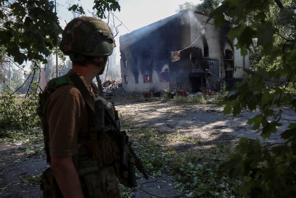 The city is around 35km from the captured town of Pokrovsk (Reuters)