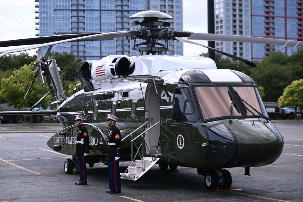 Lockheed Martin, the owner of Sikorsky Aircraft, which manufactured the VH-92A Patriot (pictured), has reportedly donated $5 million toward the helipad’s construction (AFP/Getty)